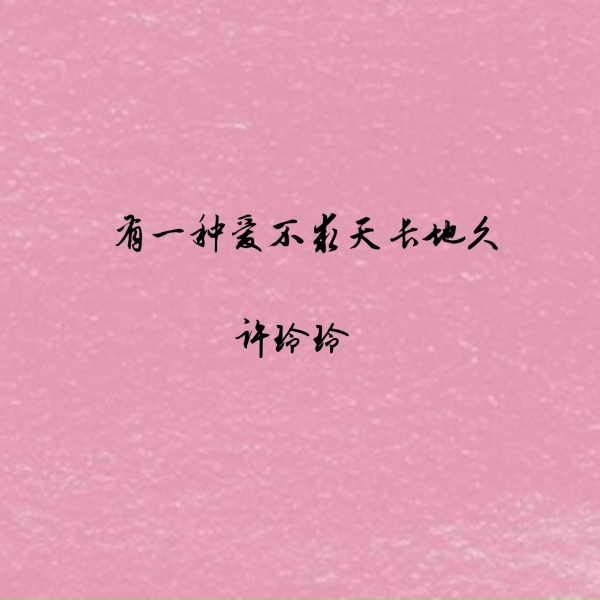 Обложка: 许玲玲 - 有一种爱不求天长地久