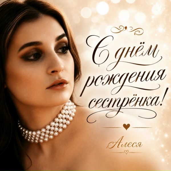Обложка: Алеся - С днём рождения сестрёнка