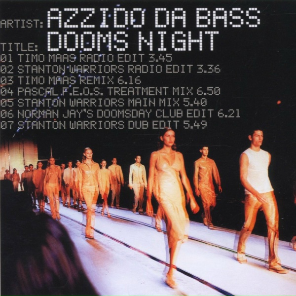 Обложка: Azzido da Bass - Dooms Night (Timo Maas Remix)