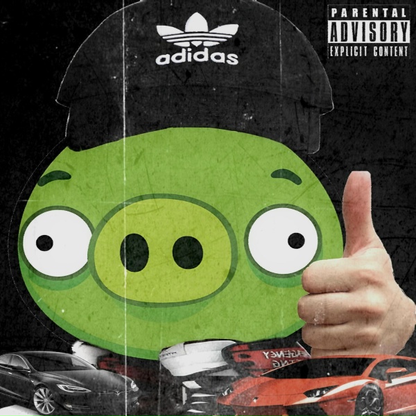 Обложка: AMOGUS, BXRSXRK - Bad Piggies Phonk (Remix) (Sped Up)