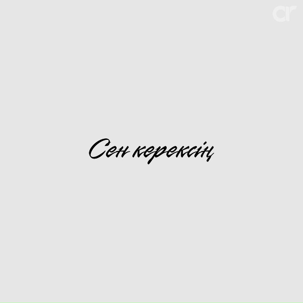 Обложка: Нурлан Кулжанов - Сен керексің