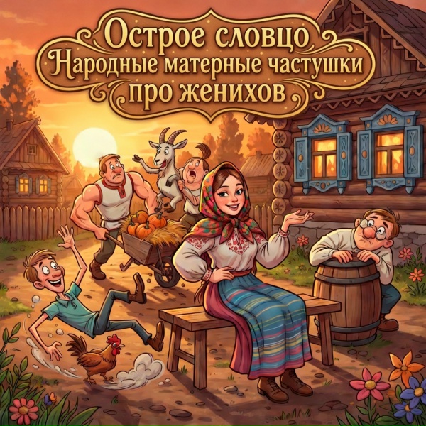 Обложка: Острое словцо - Народные матерные частушки про женихов