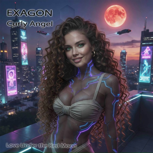 Обложка: Curly Angel, Exagon - Love Under the Red Moon